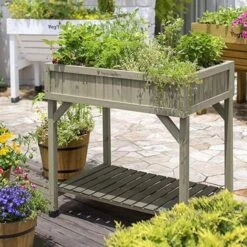 Vegtrug Kruidentafel 58 × 78 × 80 Cm - Grijs -Bsi Verkoop 1540756738 1 600