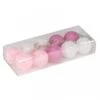 Lichtslinger Cotton Balls 8 Cm - Wit/roos -Bsi Verkoop 1615192388 1 600