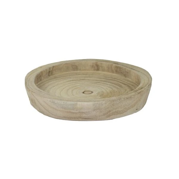 Paulownia Schaal Rond - Ø 35 × 5 Cm 3 Paulownia Schaal Rond - Ø 35 × 5 Cm