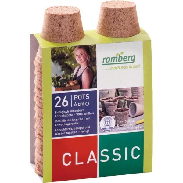 Vezelpotjes Rond 6 Cm - Biologisch Afbreekbaar - Set Van 26 Stuks 3 Vezelpotjes Rond 6 Cm - Biologisch Afbreekbaar - Set Van 26 Stuks