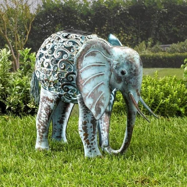 Olifant Met Verlichting Op Zonne-energie 4 Olifant Met Verlichting Op Zonne-energie - Afbeelding 2