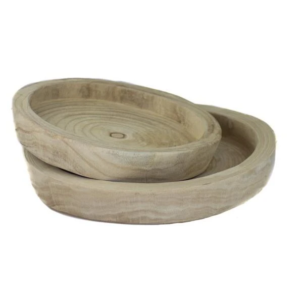 Paulownia Schaal Rond - Ø 35 × 5 Cm 4 Paulownia Schaal Rond - Ø 35 × 5 Cm - Afbeelding 2