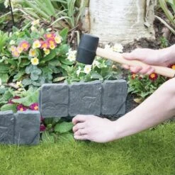 Tuinafboording Kunststof Steenlook Grijs - 240 Cm 9 Tuinafboording Kunststof Steenlook Grijs - 240 Cm -Bsi Verkoop tuinafboording steengrijs 240 cm 1484057391 3 600